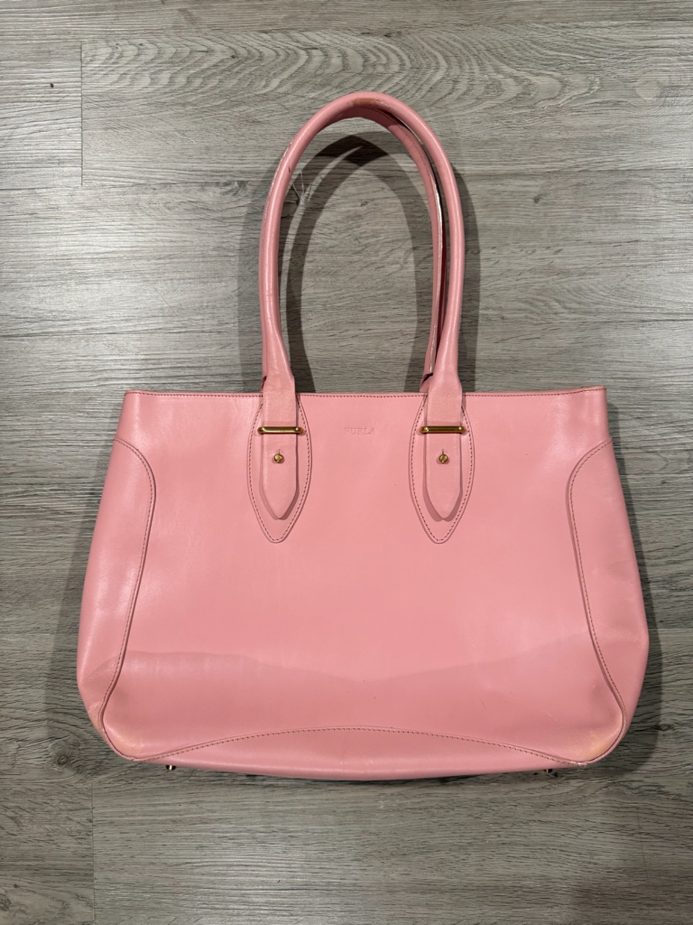 Furla Pink Leather Tote‎ Bag Top Handle